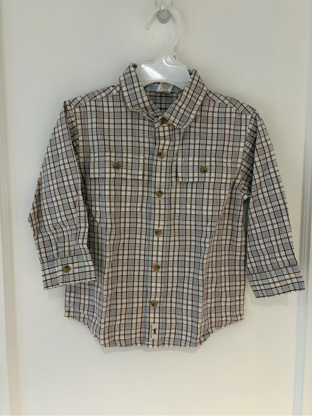 NWT Boys 2T Janie and Jack Plaid Long Sleeve Dress Shirt